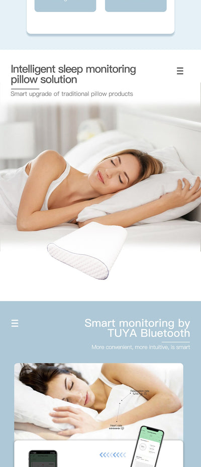 PillowBop - Smart Memory Foam Pillow With Bluetooth Speakers